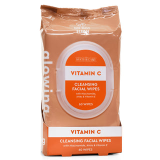 Glowing Vitamin C Cleansing Facial Wipes with Niacinamide, AHAs & Vitamin E.