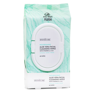 Aloe Vera Facial Cleansing Wipes with Vitamins A, C & E.