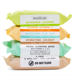 Assorted Facial Cleansing Wipes with Vitamins A, C & E.