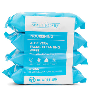 Aloe Vera Facial Cleansing Wipes with Vitamins A, C & E.