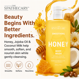 Smoothing Honey Body Wash with Jojoba Oil & Coconut Milk.